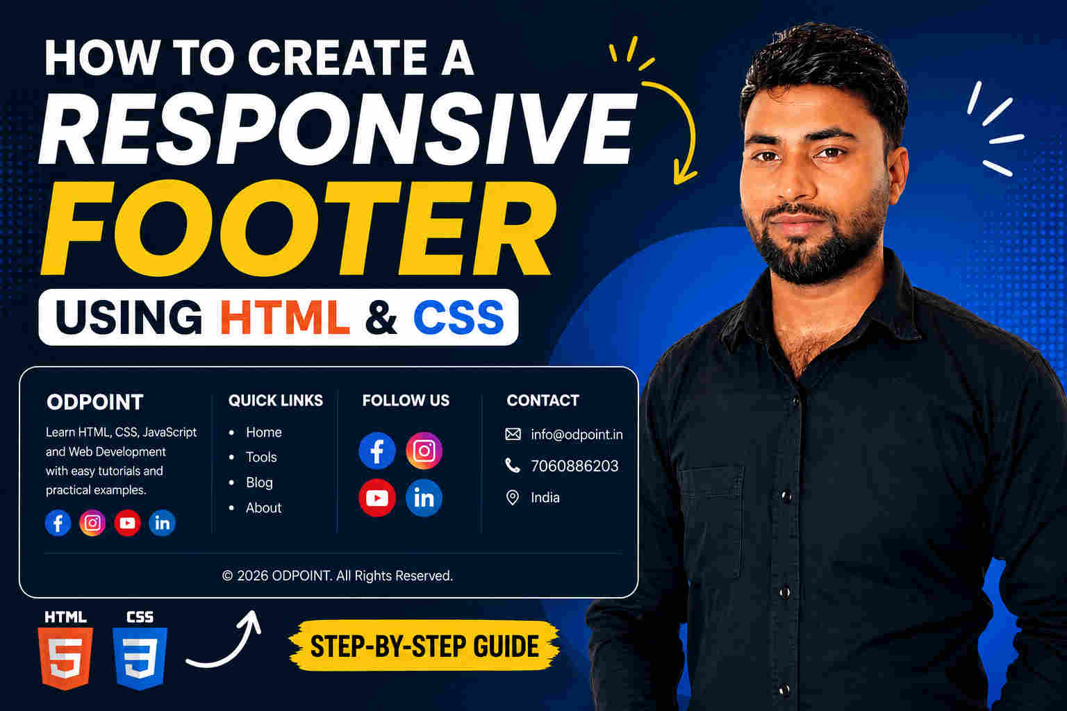 How To Create a Responsive Footer Using HTML And CSS