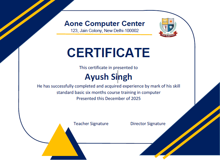 How To Make A Computer Training Certificate