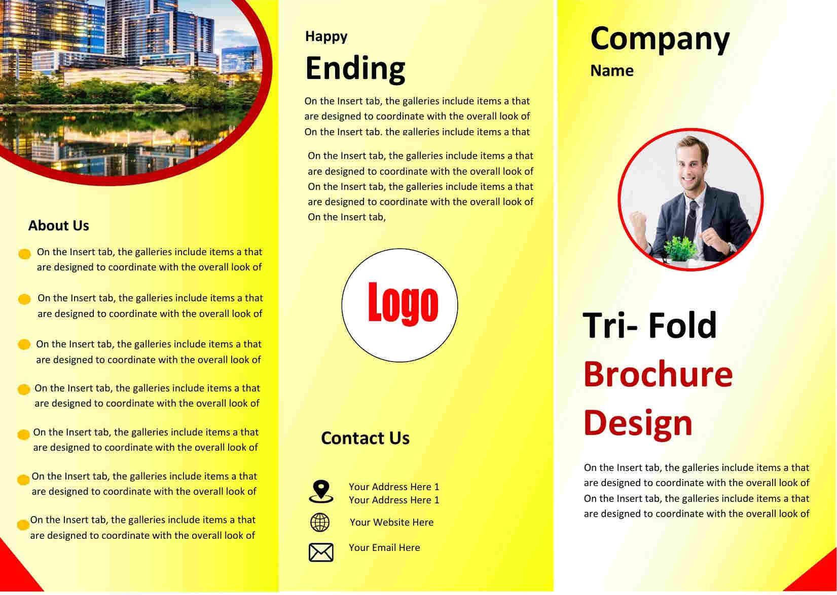 Free Tri-Fold Brochure Templates In Microsoft Word